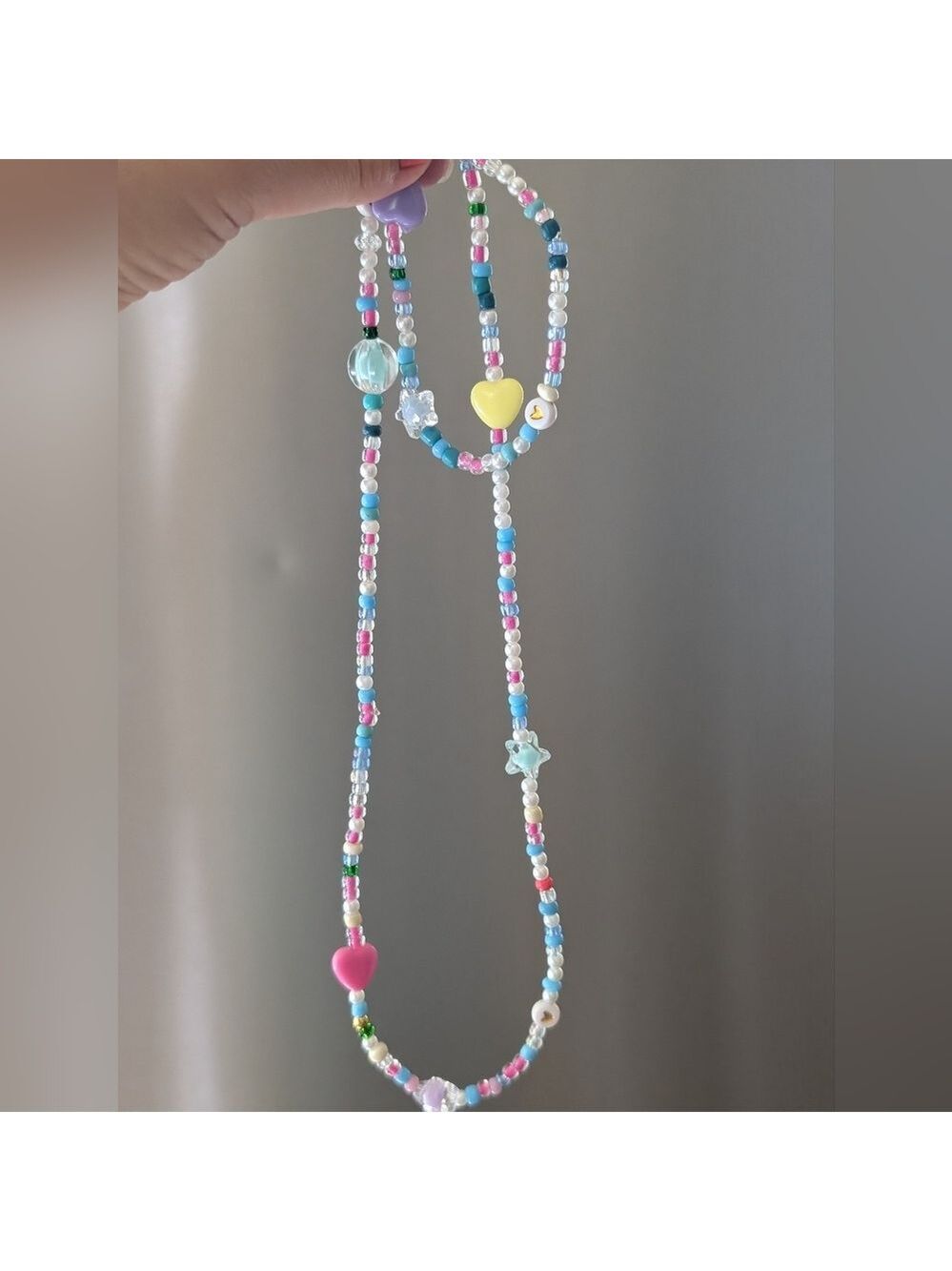 Colorful Beaded Kids Necklace And Matching Bracelet